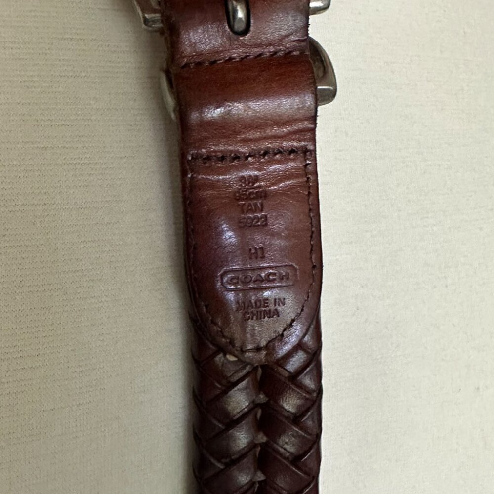 Coach Leather Braided Belt, Damaged - Picture 3 of 4